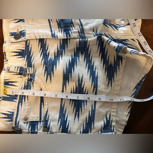 Denim & Supply Ralph Lauren Women's Southwestern Aztec Shorts BlueWhite Size 28 - Picture 4 of 11